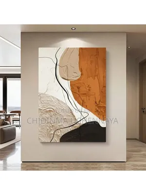 Modern Warm Colors on Canvas Artwork