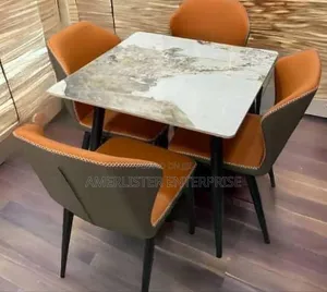 Original Marble Top 4-Seater Dining Set