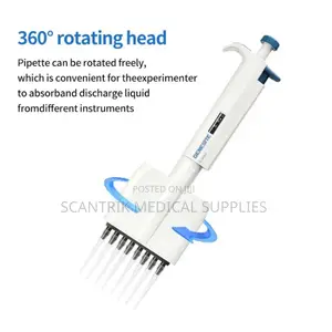 12-Channel Adjustable Micropipette for Clinical and Research Labs