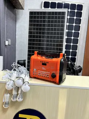 300w Dc Solar Generator With Multiple Bulbs , Bluetooth  And Panel