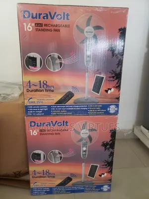 16" Rechargeable Solar Fan