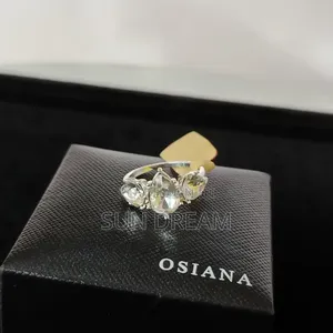 Women Silver Ring Lady Diamond Rings Stainless Steel No Color Faded 21