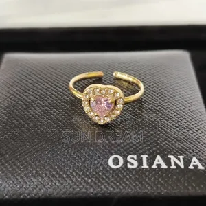 Lady Rings Quality Ring Pink Heart Rings 7