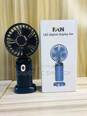Led Digital Display Rechargeable Mini Fan