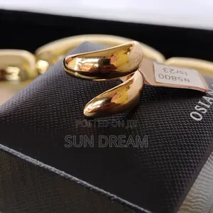 Women Rings Golden Rings Stainless Steel No Color Wash Gift 10