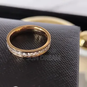 Women Rings Stainless Steel Rings Golden Ring Gift for Women 33