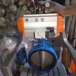 14" Pneumatic Butterfly Valve (Dn350) With Actuator and Solenoid Valve