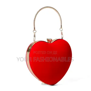 Red Velvet Hearts Clutch Purse