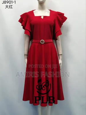 Red Simple Gown Available