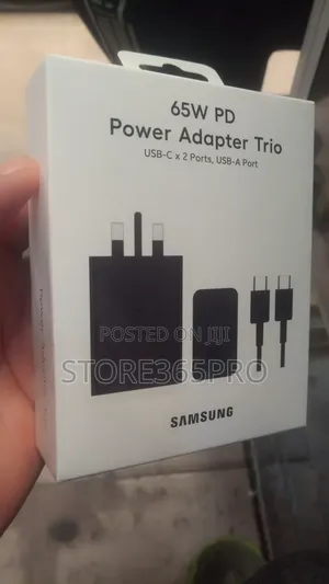 Original 65w Samsung Charger Super Fast Charge 2 Type C, 1 Usb Port