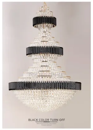 Luxury Crystal Chandelier Light With Remote Control Led and Bulb1200mm