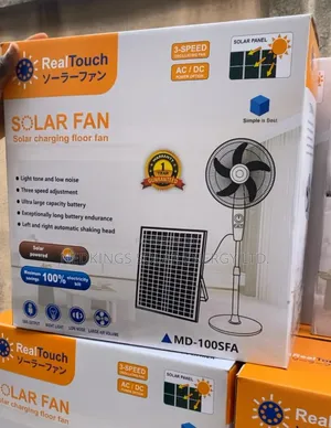 Real Touch Solar Standing Fan (Ac/Dc)