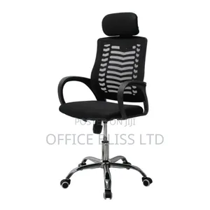 Simple  Mesh Secretary  Office  Chair  With  Headrest