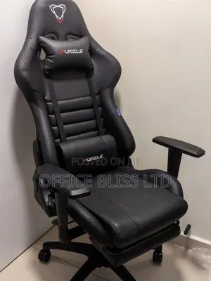 Furgle  E-sports  Gaming  Chair With  Footrest(All Black)