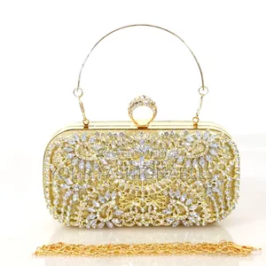 Sparkle Stone Gold Clutch Party Purse
