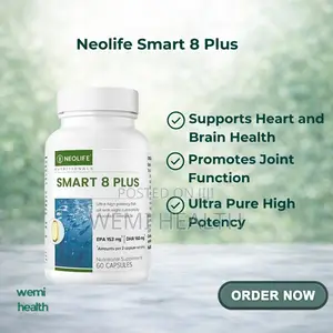Smart 8 Plus - 60 Capsules for Brain Function in Adult and Children