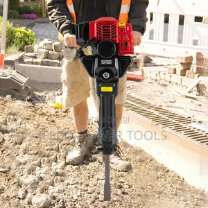 Petrol-Powered Demolition Jack Hammer Used for Breaking Concrete,
