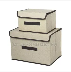 Foldable Dustproof Home Cotton Linen Fabric Storage Box