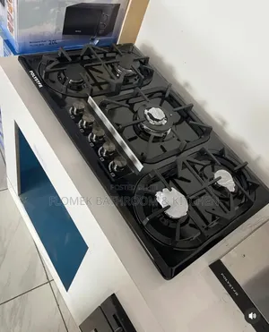 Premium **Polystar 5-burner Built-in Gas Cooker – Tempered Glass Top
