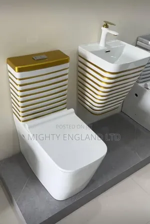 Zibra White and Gold Super Executive Luxury Water Closet