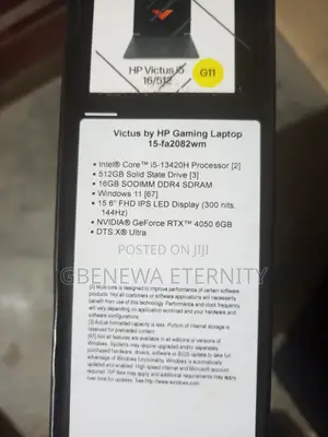 New Laptop HP Victus 15 16GB Intel Core i5 SSD 512GB