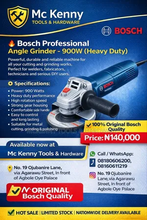 Bosch Professional Angle Grinder – 900w (Heavy Duty)