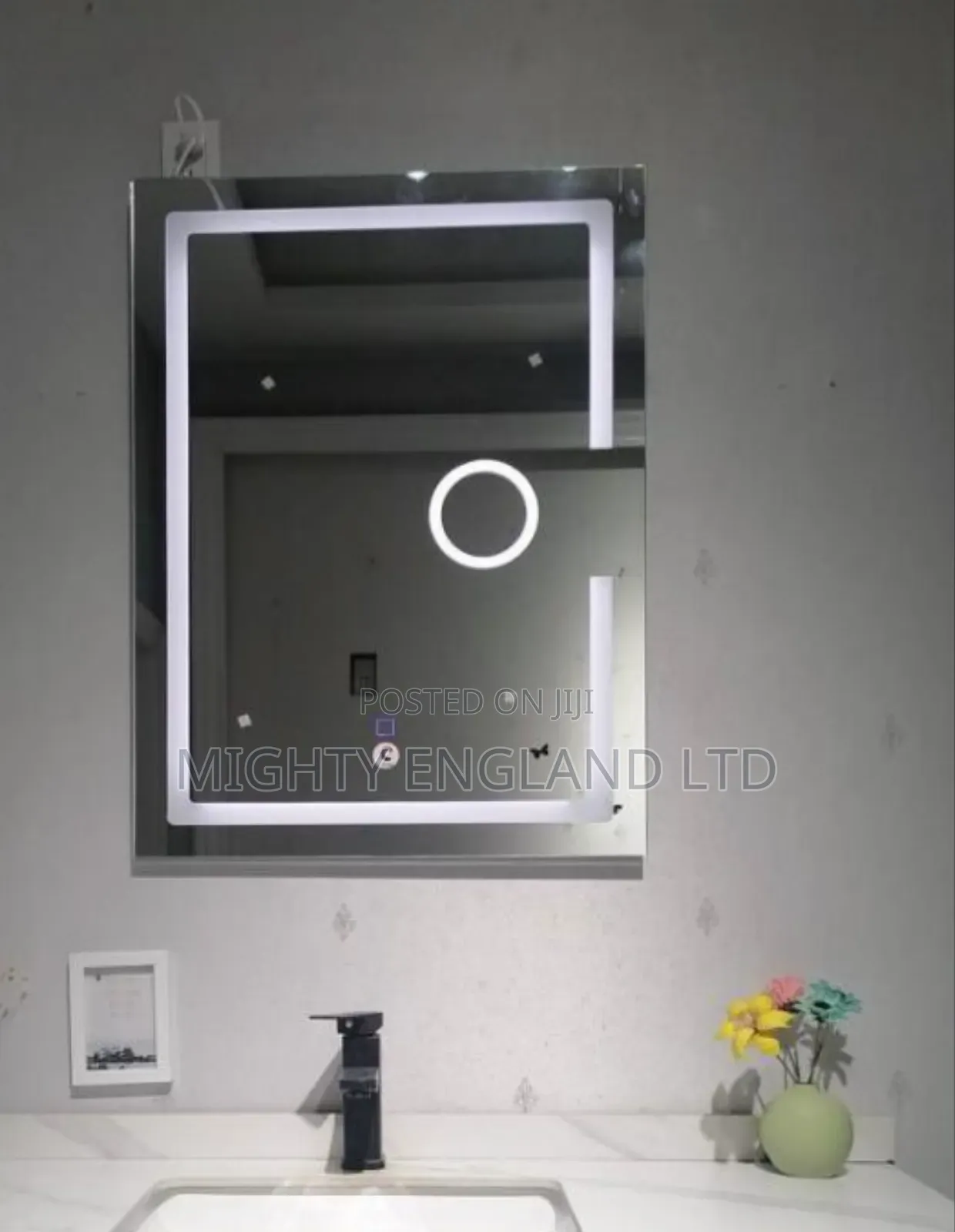 Frameless Rectangular Bathroom Led Lighting Mirror