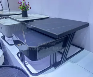 Storage 2in1 Black Marble Center Table