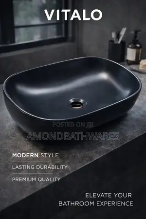 Matt Black Countertop Basin