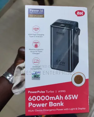 Itel 60000mah Power Bank. Itel 65w Power Bank.