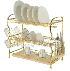 Quality 3layer Gold Dish Rack