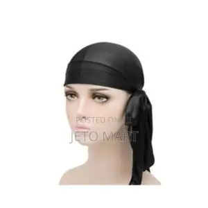 Fashionable Do-rag Cap For Big Boys-black
