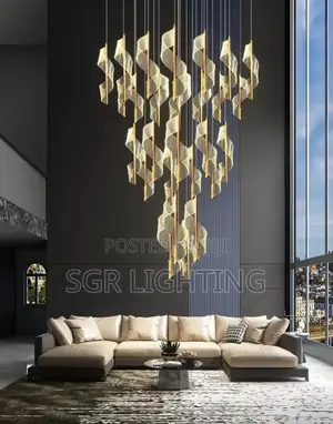 Modern Led Staircase Chandelier Living