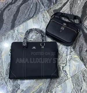 Hermes Genuine Leather Luxury Laptop/Cross Bags Set