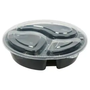 1000ml Microwave Reusable Three Compartment Plates 50pcs