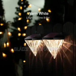 Diamond Waterproof Solar Led Wall Light Outdoor Decorative Lamp