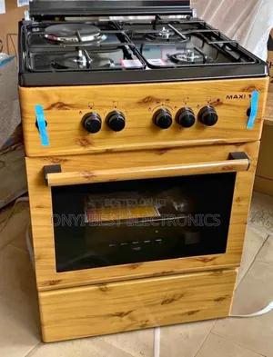 Maxi 4 Burner Gas Cooker 60 by 60 (3 Gas+1 Electric) Igl Wood