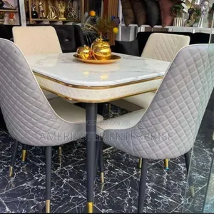 4-Seater Marble Top Dining Set
