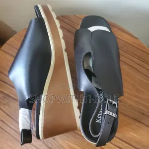 Black Ladies Wedge Sandals 41