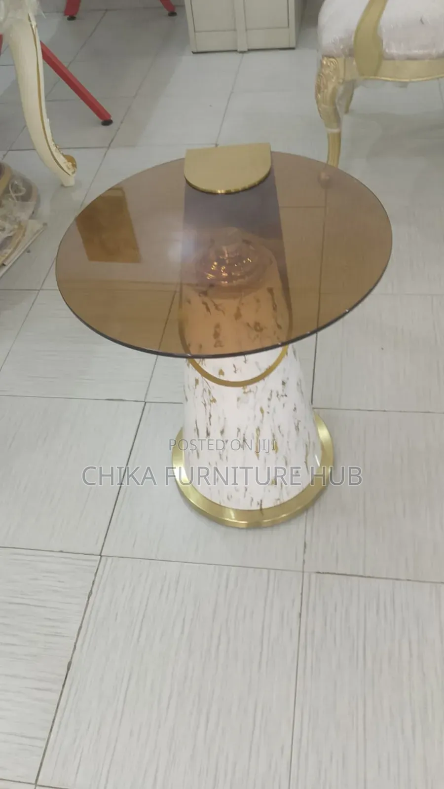 Glass Side Stool