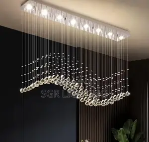 Dining Room Chandeliers and Stone Glass Led Pendant Lights