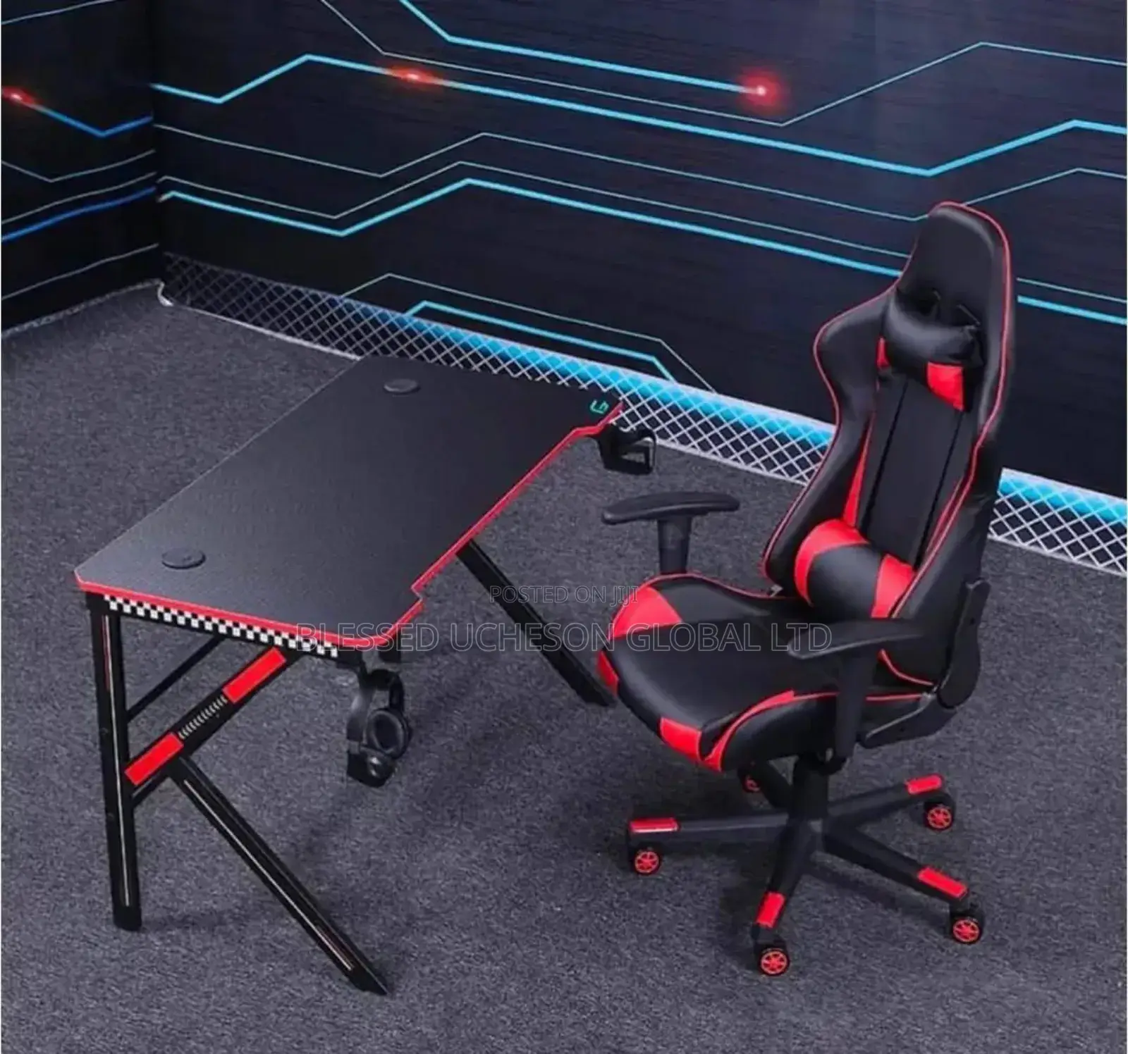Gaming Chair and Table Set