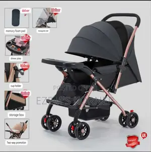 Two Way Baby Stroller[Can Sit, Lie Down, Lightweight, Foldable]