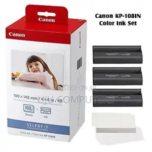 Canon Photo Paper 100x148 - 4x6in/4r - 108 Sheets + Ink