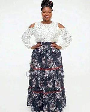 The Monochrome Ankara Tiered Maxi