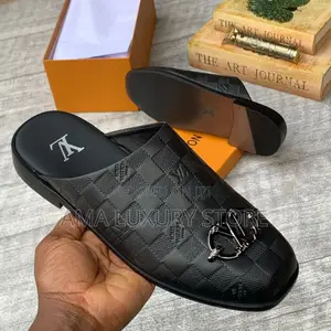 Louis Vuitton/ Versace Genuine Leather Luxury Men's Half Shoes