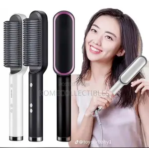 Electric Hair Straightener Brush And Curlers