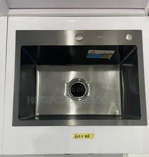 60×45 Premium Stainless Steel Kitchen Sink – Single Bowl