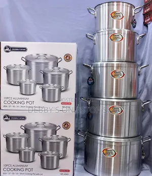 5 Set Heavy Duty Aluminium Pot