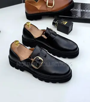 Monk Strap Leather Shoe With Chunky Soles